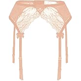 Confonze Women Lace Garter Belt Sexy Suspender Belts for Thigh High Stockings