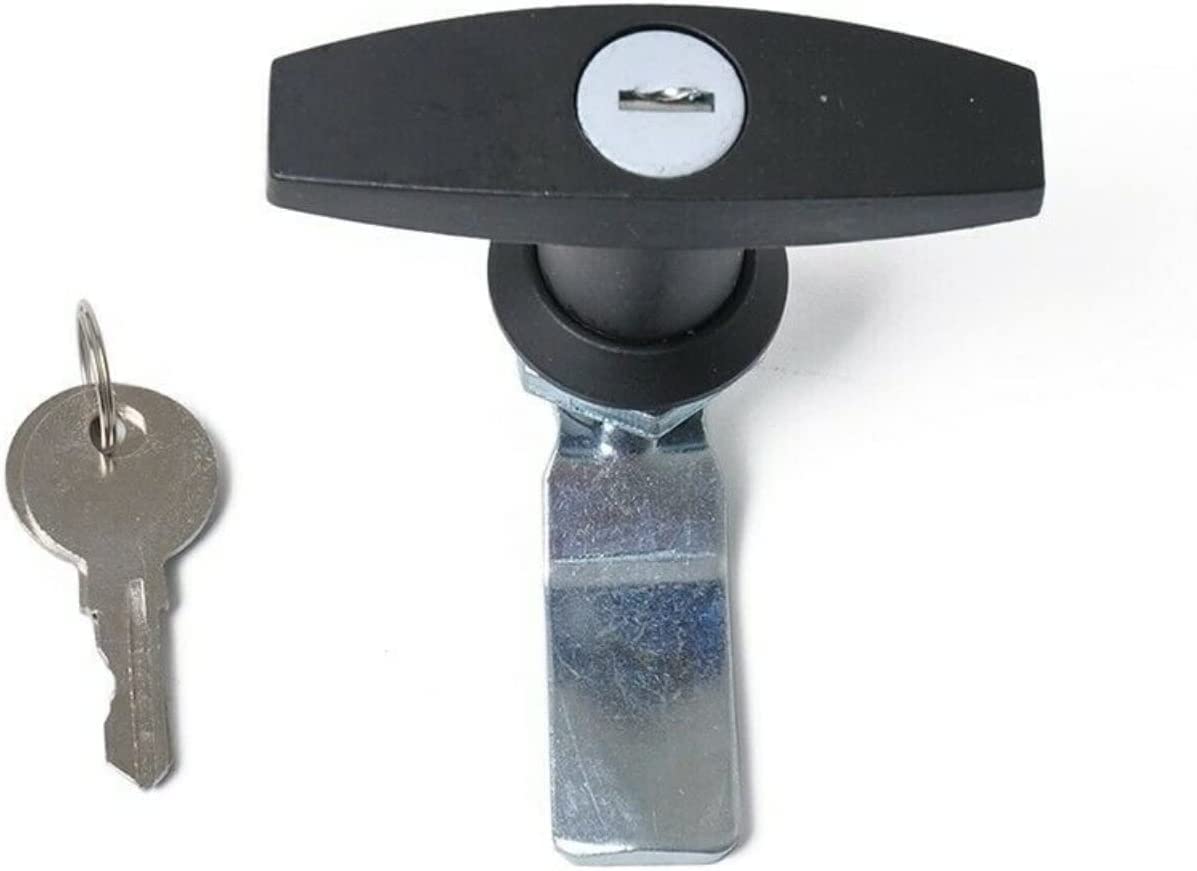 MACHSWON Garage Door Zinc Alloy T-Handle Lock Hanger Door Lock Kit with keys for Truck and Trailer