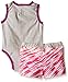 PUMA Baby Girls Multicolored Bodysuit and Short Set, Light Heather Grey, 6/9M