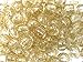 Tara Assorted Color Design 240 Pieces Plastic Beads 10x12 mm for Braid Hair for Girls (Gold Glitter)