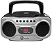 HDi Audio Boombox CD-518 Sport Stereo Portable CD Player with AM/FM Radio and Aux Line-in Boombox Black/Silverthumb 1