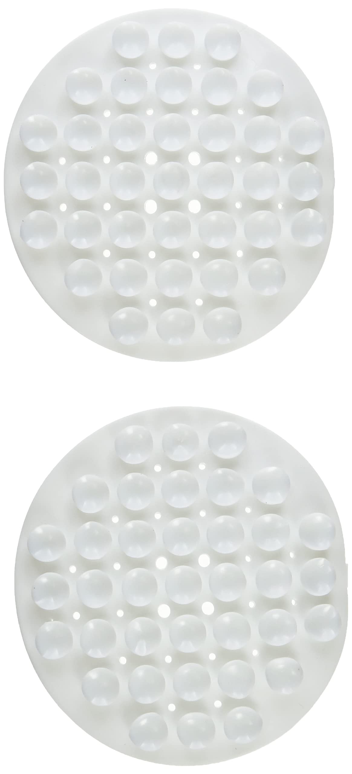Merriway BH02597 (2 Pcs) White Rubber Suction Soap Holder - Pack of 2 Pieces