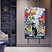 Wall Art for Living Room Large Size Graffiti Canvas Art Wall Decor “Love is Answer” Canvas Print Picture Modern Colorful Paintings for Bedroom Office Kids Room Decoration Ready to Hang