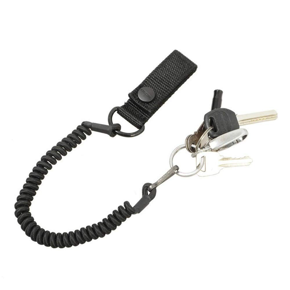 AILOVA Tactical Retention Lanyard, Flashlight Spring Sling With Blet Buckle Spring Safety Strap for Outdoor Sports Airsoft Hiking