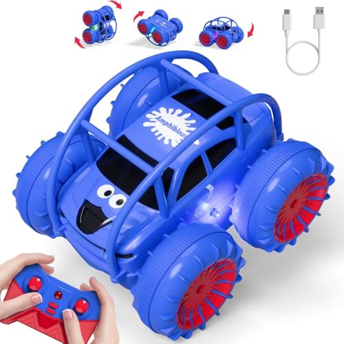 ifollower Remote Control Car Direct Charge 2.4GHz 4x4 Monster Truck Drift Cars with LED Light 360° Rotation Outdoor Water Toys Gift Girl Boy 3-12 Years Old