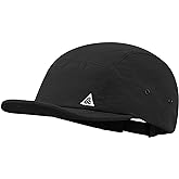 CLAPE Short Brim Hat Trucker 5 Panel Baseball Cap Casual Flat Brimmed Cap Umpire Dad Hats Adjustable Snapback Sun Cap