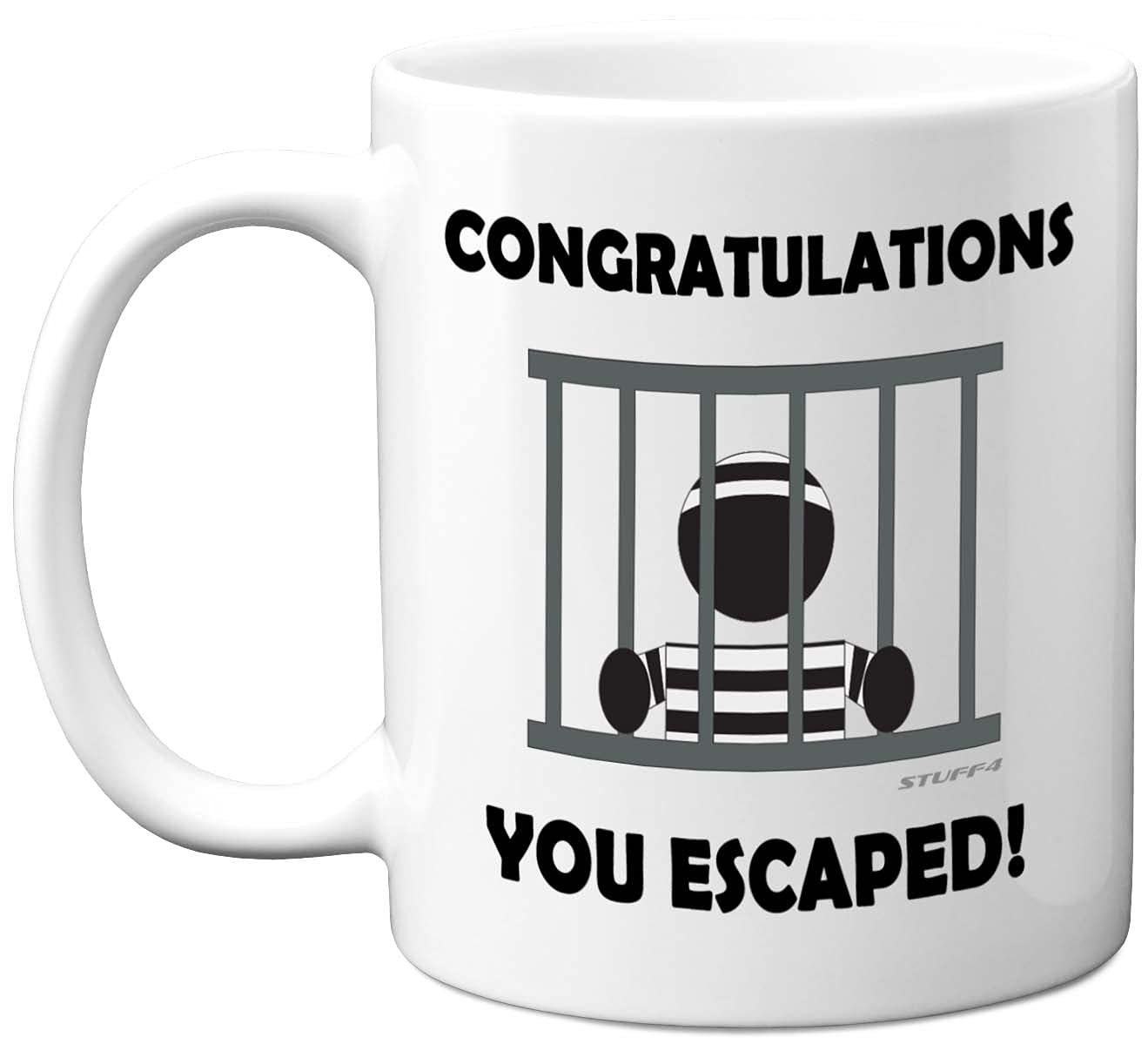Stuff4 Leaving Gifts for Men or Women - Congratulations You Escaped Retirement Mug - 11oz Ceramic Dishwasher Safe Mugs Leaving Presents for Colleagues, Funny Gifts Men Women, New Job — image 1