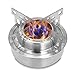Walmeck Outdoor Alcohol Stove & Rack Combo Set Mini Portable Alcohol Stove with Cross Stand Stove Rack Support Stand