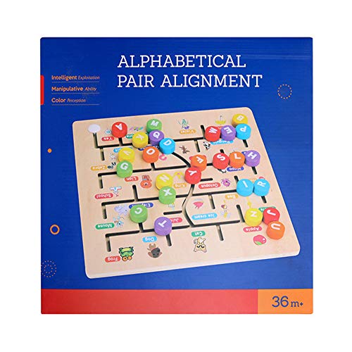 FANSUSENKE ABC Alphabet Montessori Toys for Toddlers Kids Wooden Puzzle Learning Toys Early Developmental Activity Encourages Fine Motor Skills and Color Recognition for Babies Ages 3 + - Thumbnail 6