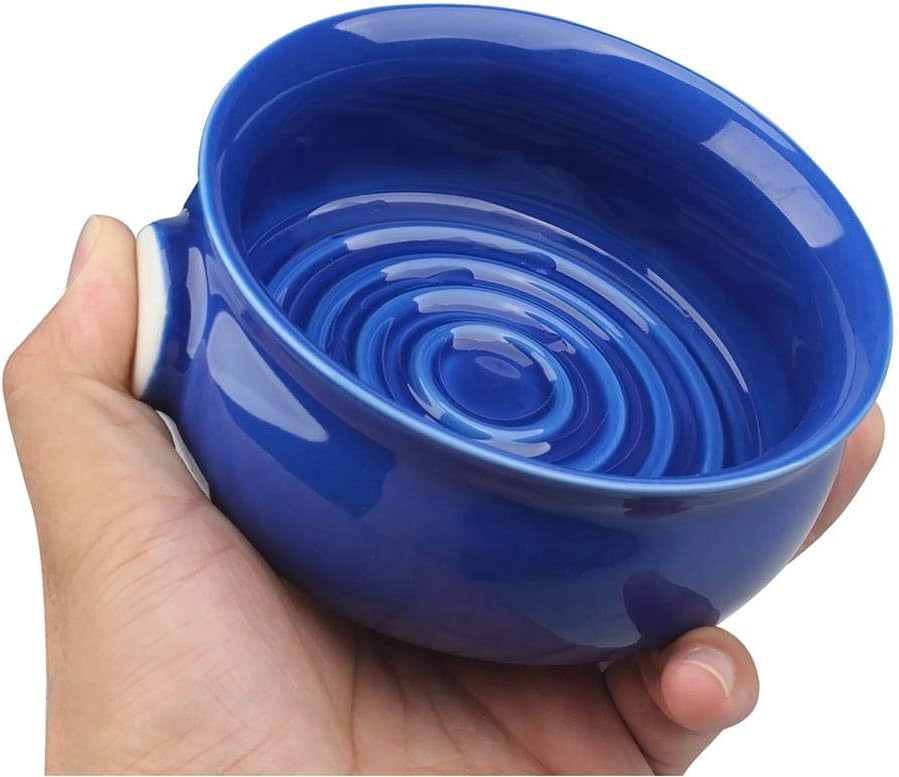 Funsquare Shaving Soap Bowl - shaving bowl, Ceramic Large Capacity Smooth Easy to Clean Bowl for Man Razor Cleansing Foam