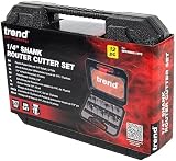 Trend 12 Piece Router Cutter Starter Set 1/4 Inch Tungsten Carbide view 2