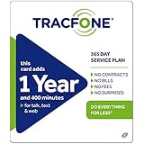 Tracfone 1 Year of Service and 400 Minutes