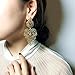 CAFUDEYE Women's Bohemian Filigree Chandelier Hollow Lace Pattern Statement Wedding Dangle Earrings in Gold (Chandelier A)