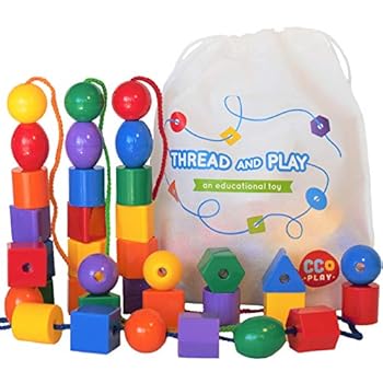 toys montessori lacing educational ebook jumbo stringing toddlers bead beads toy cc threads play