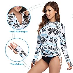 HISKYWIN Women's Long Sleeve UV Sun Protection Rash