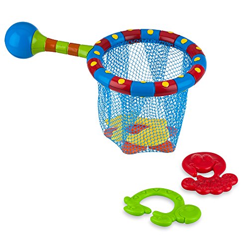 Nuby Splash n' Catch Bath Time Fishing Set, Includes Four Link Toys