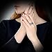 Mytys Retro Vintage Silver Interwined Crystal Fashion Statement Silver Band Rings(9)