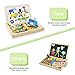 Siwo Wooden Magnetic Puzzles, Cartoon Animals Design Magnetic Art Easel for Education Learning Toys