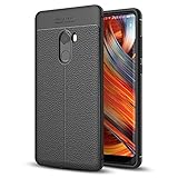 Xiaomi Mi Mix 2 Case, Ranyi [Full Body Leather Cover] [Anti-Slip] [Shock Absorption] Luxury Lightweight & Slim 360 Protective Leather Texture Case Cover for Xiaomi Mi Mix 2 (5.99 inch), black