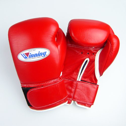 Winning Velcro Training Boxing Gloves 8oz (Red)
