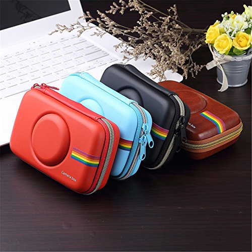 DEHEOBI Vintage PU Leather Bag Case Carry Cover Pouch Protector Handbag Cable Data Container for Fujifilm Polaroid Snap Camera Instant Print Camera (Black) - Thumbnail 6