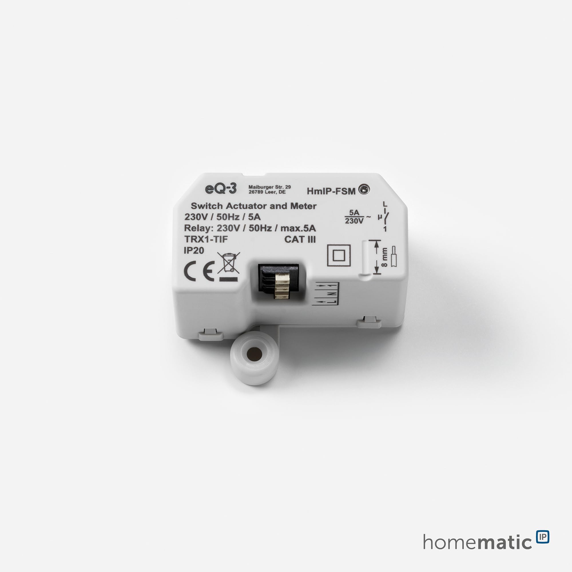 Homematic IP Schalt-Mess-Aktor – Unterputz, Smart Home, Aktor misst Strom,steuert Geräte und Leuchten per App, Alexa & Google Home, Energie sparen, 142721A0 5