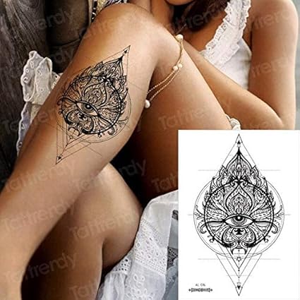 Hxman 5pcs Sous La Poitrine Tatouage Fleur De Lotus Bijoux