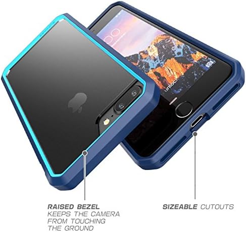 Genuine SUPCASE For Apple iPhone 7 Premium Hybrid Slim Hard Clear Case/blue