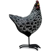 Zhao Xiang Chicken Statue Farmhouse Decor, Hen Figurine for Home Decor | Resin Chicken Figurine, Hand-Carved Black Hen, Countertop Accent, Ideal for Farmhouse Kitchen, Coffee Bar, Shelf, Entryway