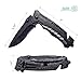 Folding Knife, Assisted Opening Tactical Rescue Liner Lock Pocket Hunting Camping Serrated Knives With Clip, Self Defense Knife