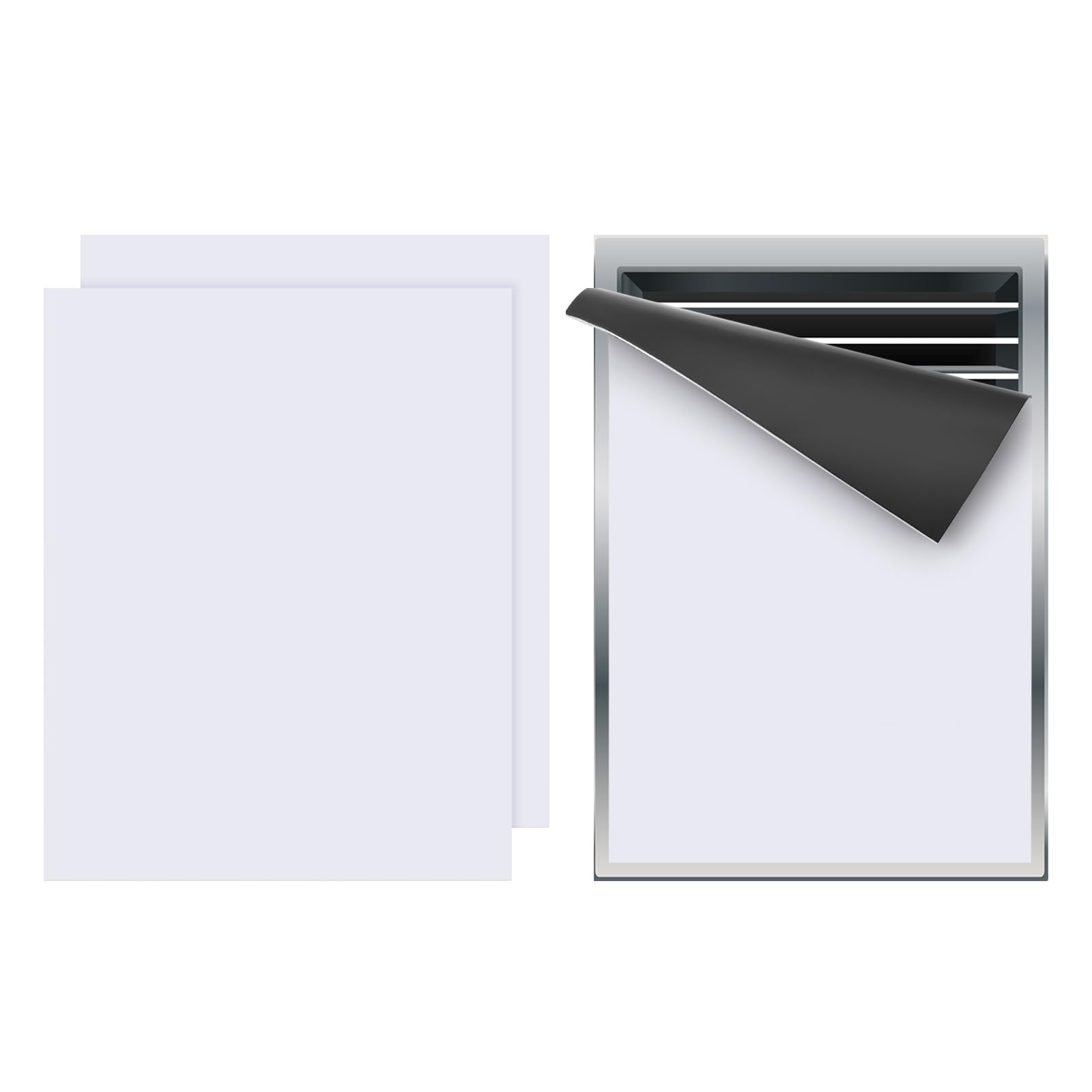 PATIKIL 12"x9.5" Magnetic Vent Cover, 2 Pack Floor Wall Air Registers Cover High Strength Magnetic Vent Blocker for Home RV HVAC Fireplace Furnace, White