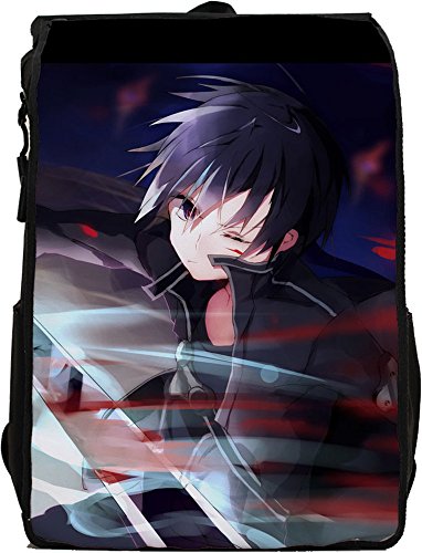 Siawasey Sword Art Online Anime Kirigaya Kazuto Kirito Cosplay Canvas Backpack School Bag
