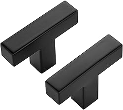 Ravinte 5 Pack Black Square Bar Cabinet Knobs 2