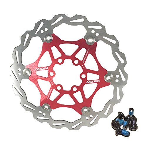 DEERU Stainless Steel Bicycle Brake Disc Rotor 160 /180MM MTB Bike Rotor 6-Bolt Disc Rotor - 1 pc, Bolts Included (160mm-Red) - Thumbnail 3