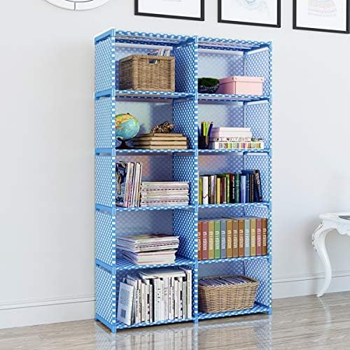 EunSung Simple Bookcase - Storage Book Media CD, DVD Folder CD 10 Lattice (Blue)