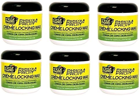 [ PACK OF 6] IRIE DREAD PAPAYA &amp; PASSION FRUIT CREME LOCKING WAX 6 OUNCE EA