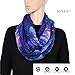A&A AOSHAN Nebula Galaxy Interstellar Print Blue Color Women Infinity Loop Scarf (Blue Collar)