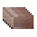 Dadoudou Washable Placemats,Non-Slip Insulation PVC Mats for Dining Table Set of 6 (Brown)