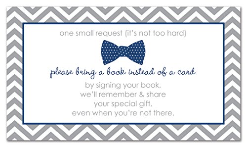 48 Bow Tie Bring A Book Card (Navy)