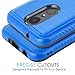 CasemartUSA Phone Case for [LG Rebel 4 LTE (L212VL, L211BL)], [Modern Series][Blue] Shockproof Cover Impact Resistant Defender for Rebel 4 LTE (Tracfone, Simple Mobile, Straight Talk, Total Wireless)