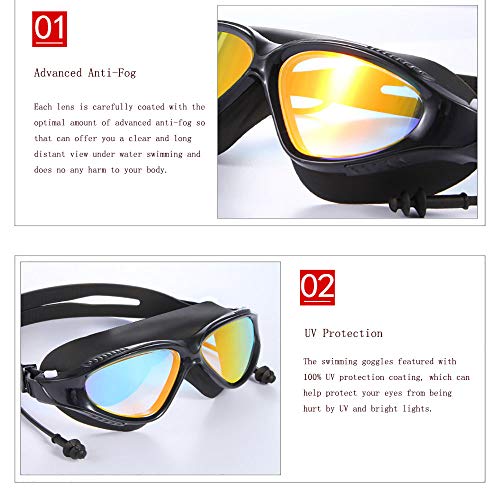 image for WeTest Advanced Silicone Swim Goggles, Swimming Goggles Waterproof Ant