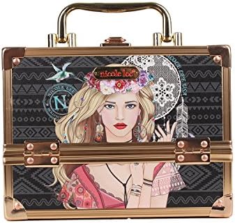 Cosmetic Organizer Box With Stylish [Elsa's Dream Catcher] Print Make Up Container 2 Easy Slide Trays