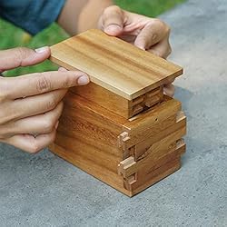 BSIRI Jigsaw Safe Box- Brain Teaser Wooden Box with