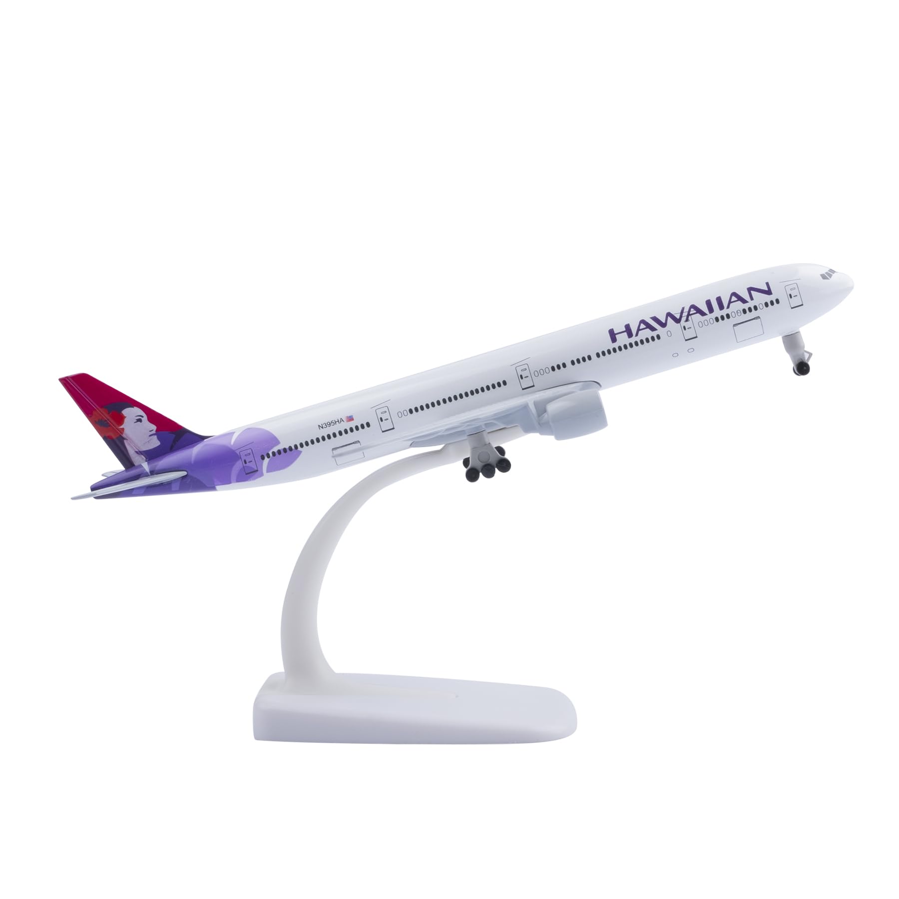 Bswath Model Plane 1:300 Scale Model Plane Hawaiian 777 Model Aircraft Metal Alloy Die-cast Airplanes for Gift and Collection