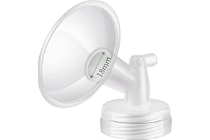 Begical 1pc 18mm Flange Compatible with Spectra/Motif Luna/Amada MYA Breastpumps Replacement to Pump Parts/Flanges/Shields. Compatible with Spectra S1 S2 9 Plus Parts/Accessories Clear