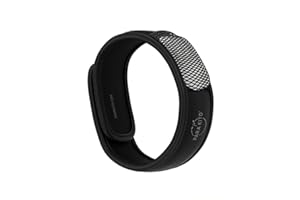 PARA'KITO Mosquito Repellent Bracelets, Bug Repellent Bracelets, Natural Essential, Spray Alternatives for Beach, Camping, Hiking (Black)