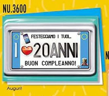 Subito Disponibile Biglietto Auguri Compleanno Anni Una Targa Per I Tuoi Anni Amazon It Casa E Cucina