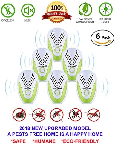 Wibi [2018 UPGRADED] Ultrasonic Pest Repeller- Electronic Mice Repellent Plug In for Insect Mice, Mouse, Bed Bugs, Flea, Fly, Spiders, Mosquitoes, Roaches, Ants, Eco-Friendly, Humans &amp; Pets Safe