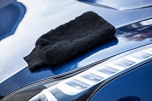 Buff Detail Automotive Microfiber Wash Mitt 7" by 10"| Super Soft Synthetic Lamb’s Wool Microfiber| Scratch Free Car Wash And Cleaner (2 Pack)