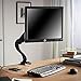 VonHaus Premium Single Monitor Mount / Articulating Monitor Arm With 2 USB Ports - LED LCD Mounting Bracket For 13-27” Screen / Gas Spring Technology For 360° Rotation
